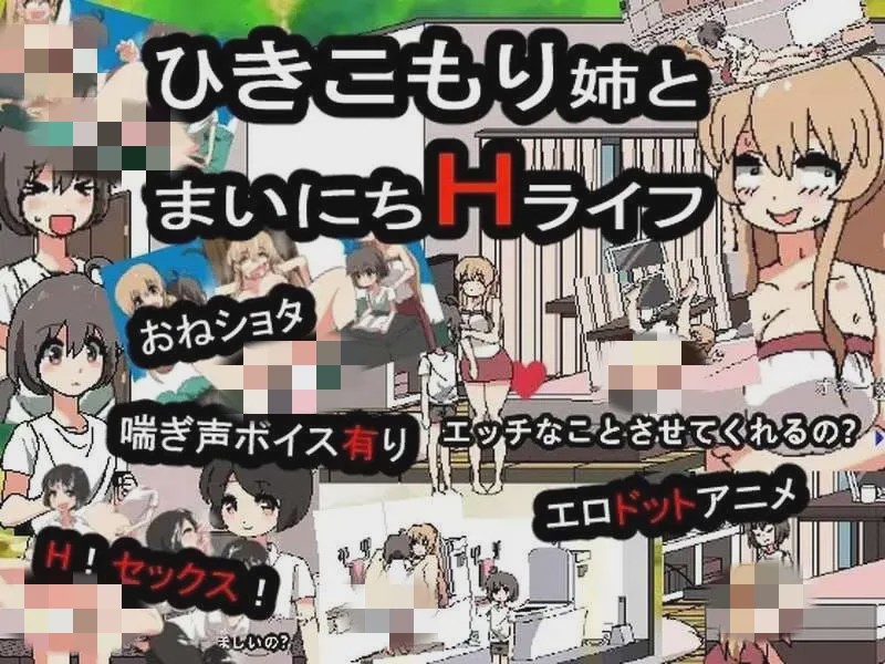 [互动SLG/像素动态] 和家里蹲死宅女姐姐的エロ生活 引きこもり姉とまいにちHライフ DL日文版 900M游戏中文版下载|无需安装解压即玩-游界无限